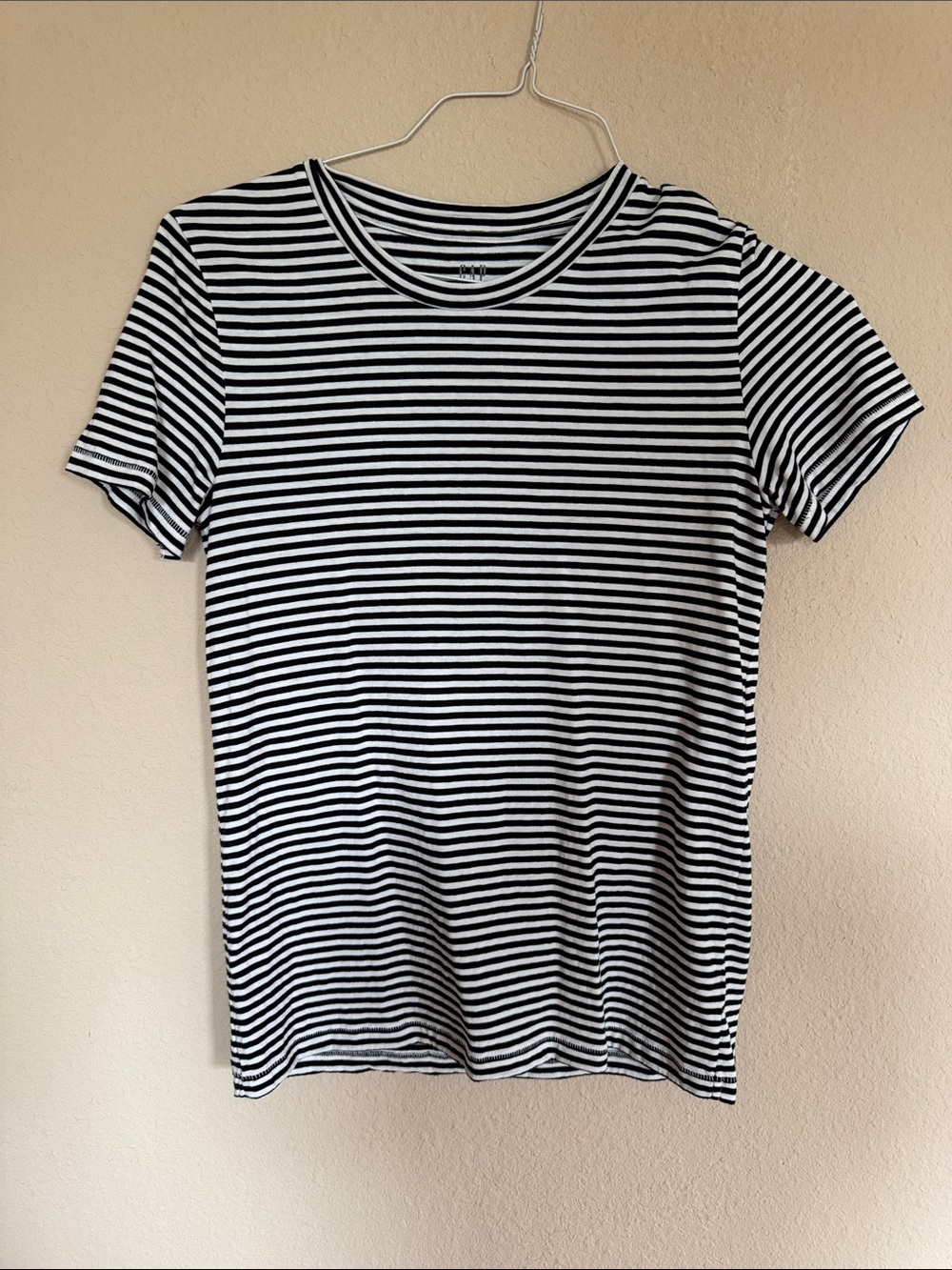 Gap classic Black and White Striped Crewneck Tee - Women